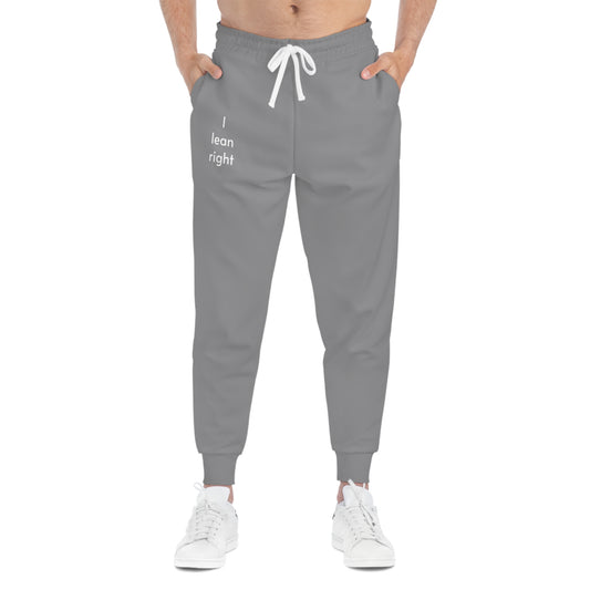 I Lean Right Funny Athletic Joggers