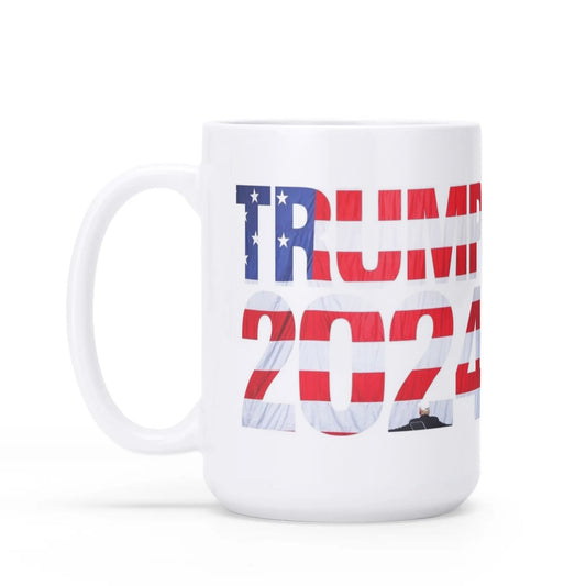 Trump 2024 White Glossy Mug (15 oz)