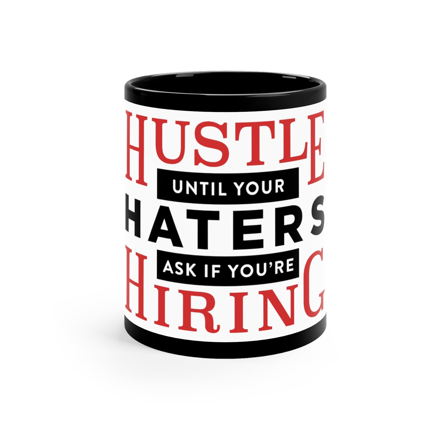 Hustle Black Mug