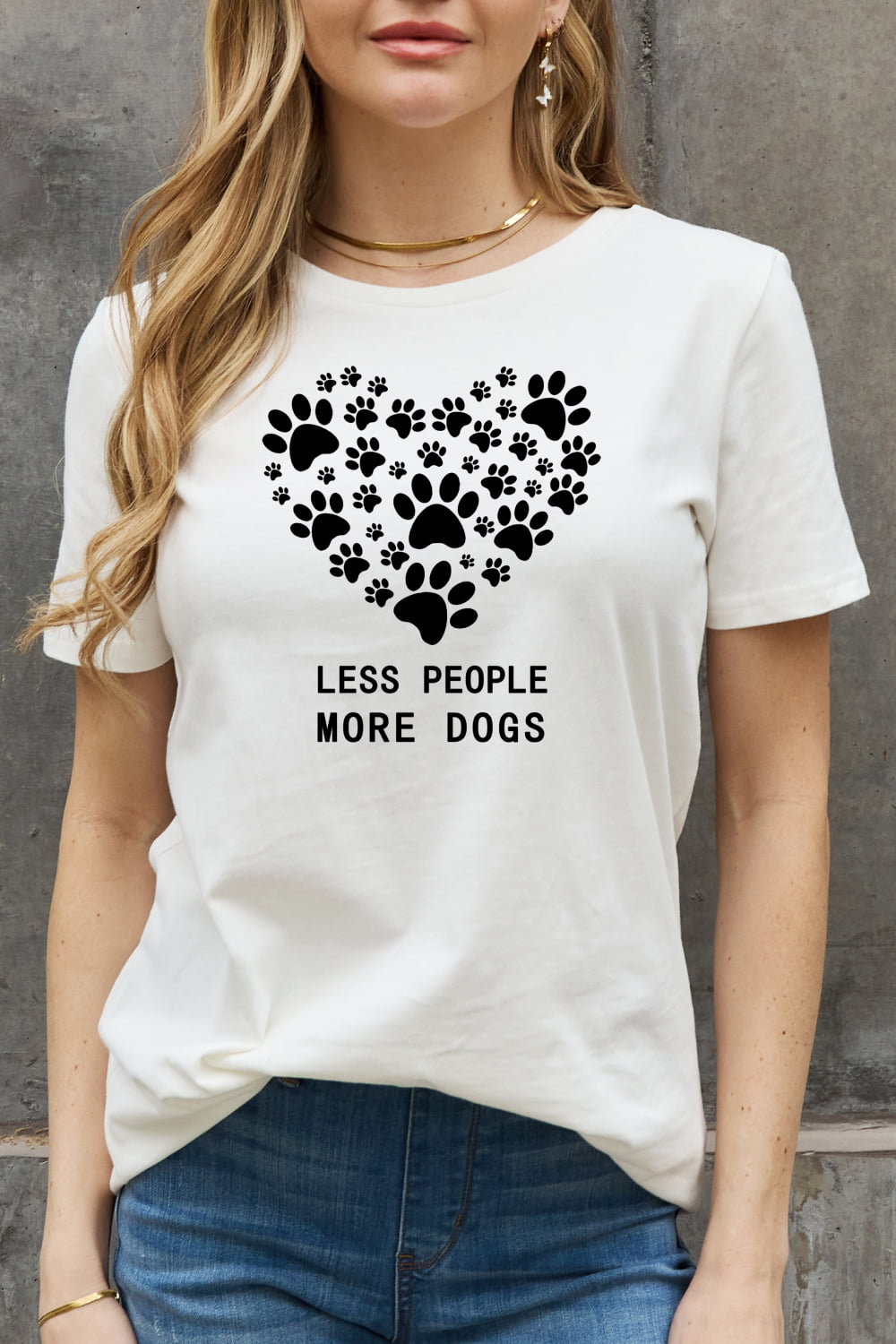 Less People More Dogs Heart T-shirt