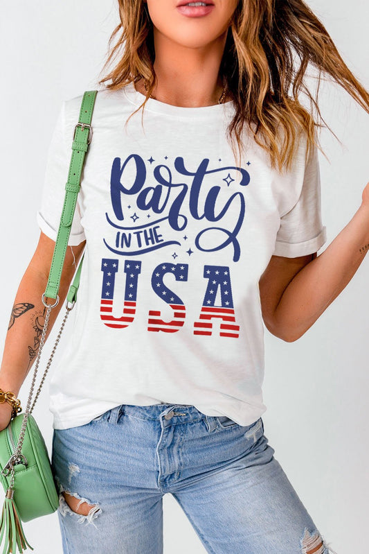 Party In The USA Round Neck Tee