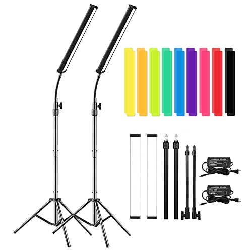 LED Video Light Stick Wand Kit with Tripod Stand, 9 Color Filters