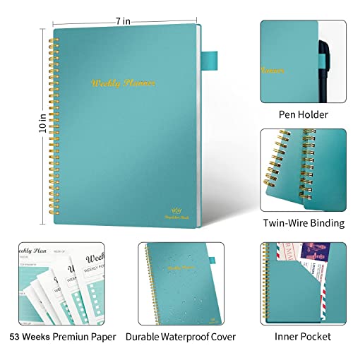 Weekly Undated Planner with Spiral Binding