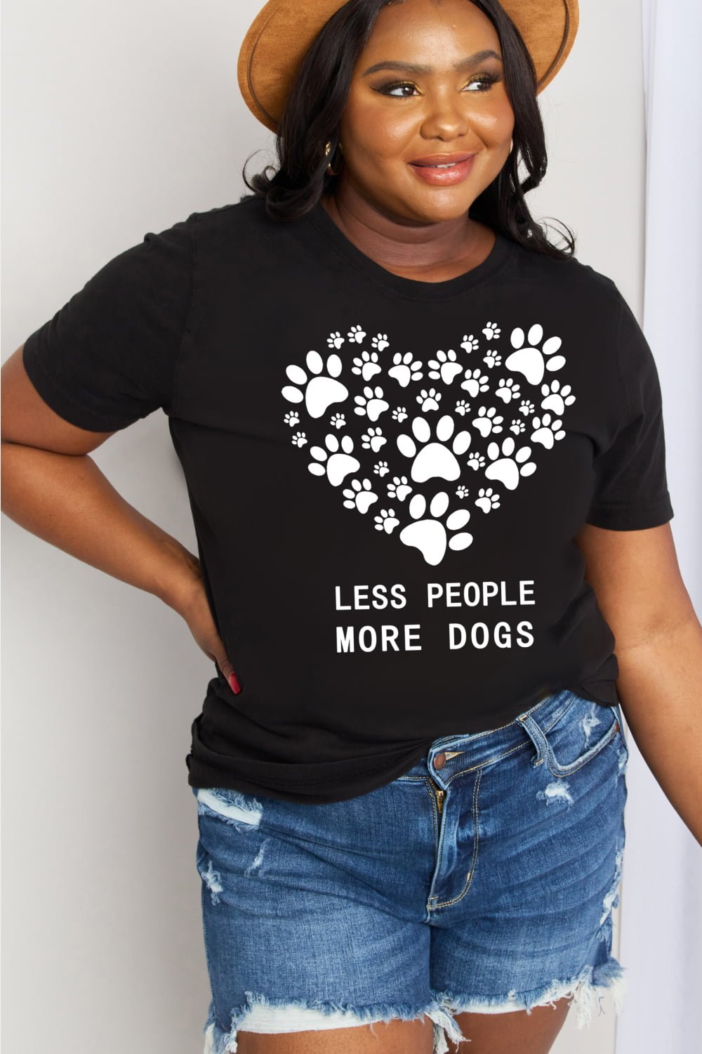 Less People More Dogs Heart T-shirt