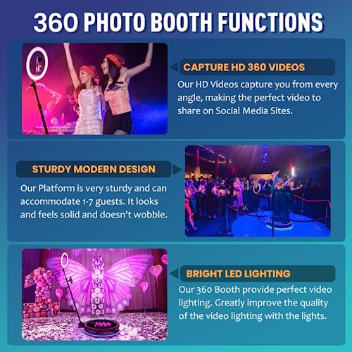 360 Photo Booth Machine for Parties with Black Flight Case