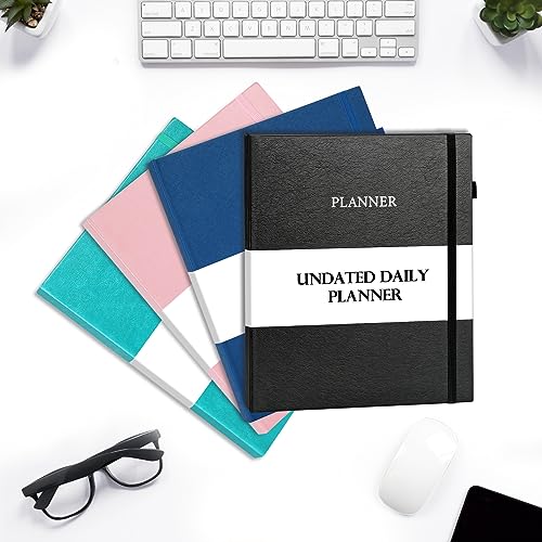 Black Daily Undated Planner with 200 Pages