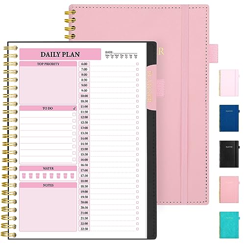 Pink Undated Daily Planner with 160 Pages