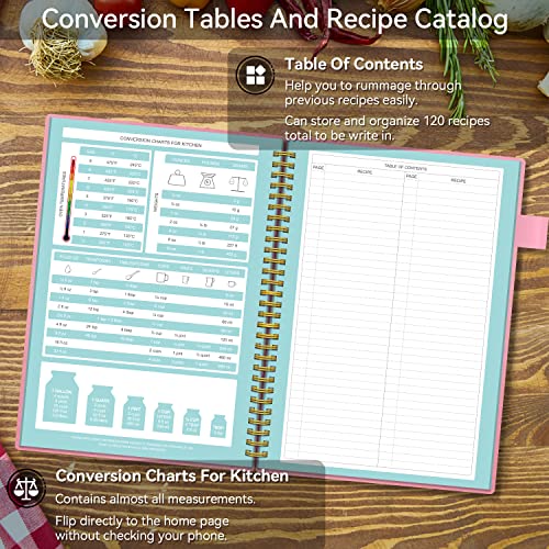Pink Recipe Book For Your Own Recipes