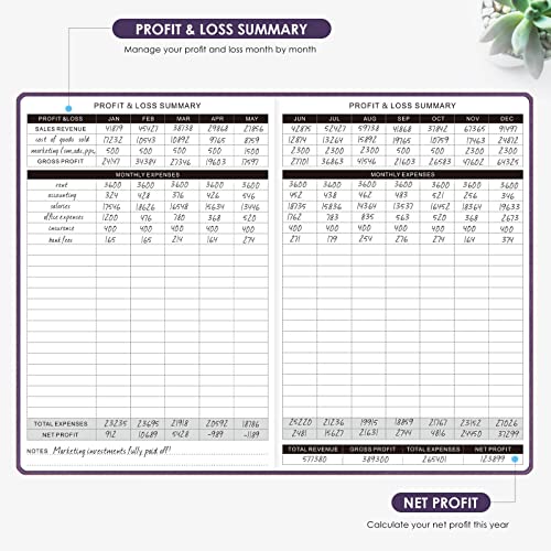 Elegant Income and Expense Tracker Notebook 5.7″ x 8.5″ (Purple)