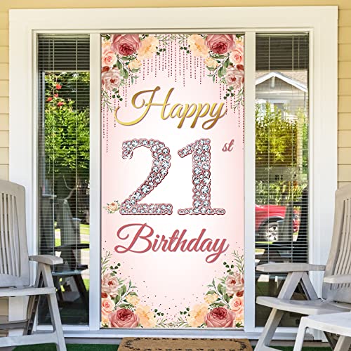 21st Birthday Door Backdrop Banner