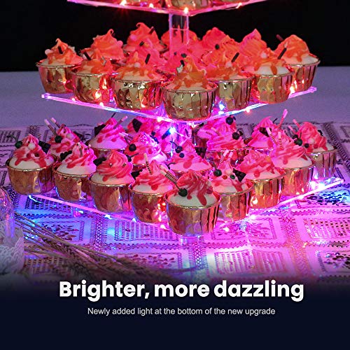 4 Tier Cupcake Holder with LED Light String