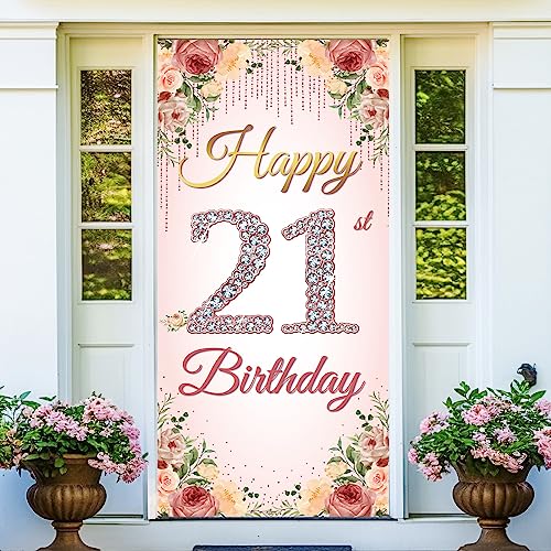 21st Birthday Door Backdrop Banner