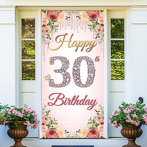 30th Birthday Door Backdrop Banner