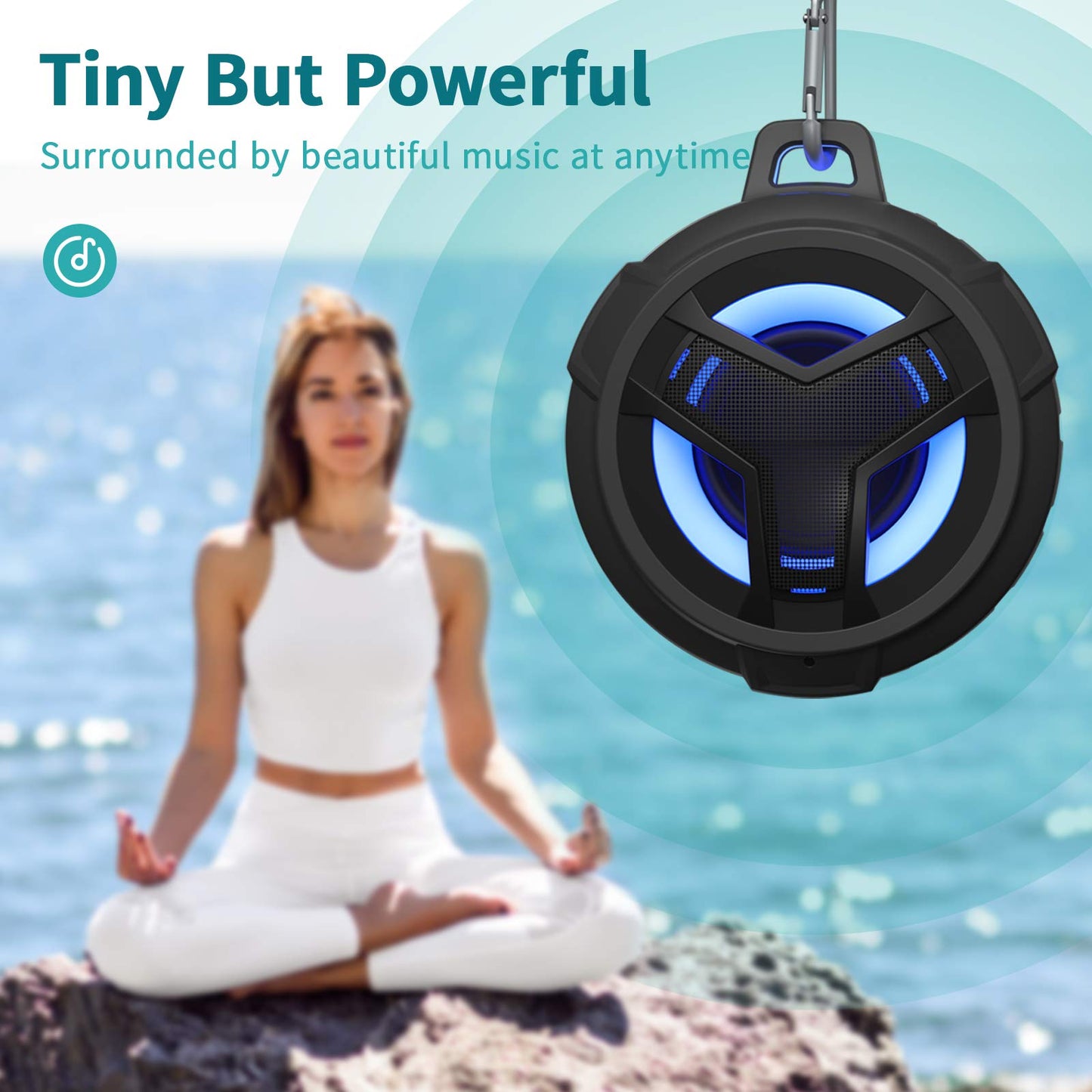 Bluetooth Wireless Black Shower Speaker