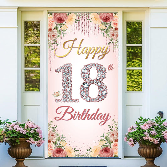18th Birthday Door Banner Backdrop