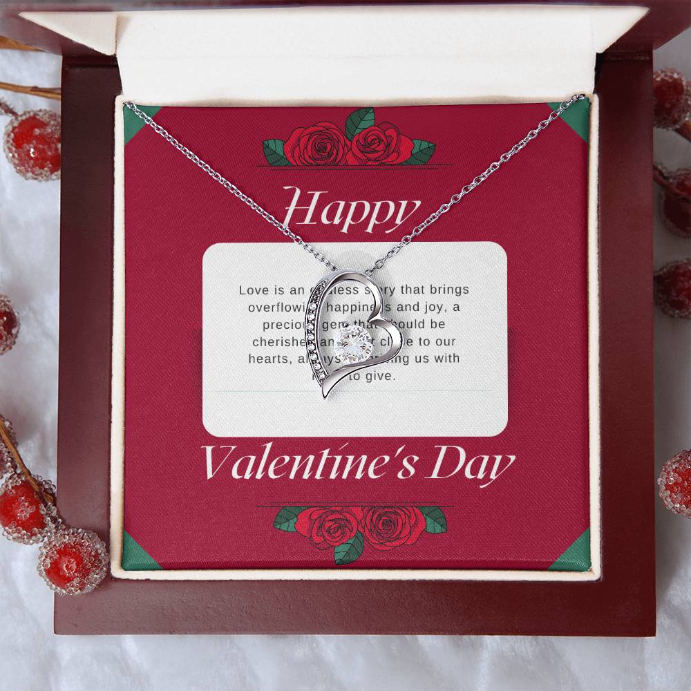 Happy Valentines Day Forever Love Necklace