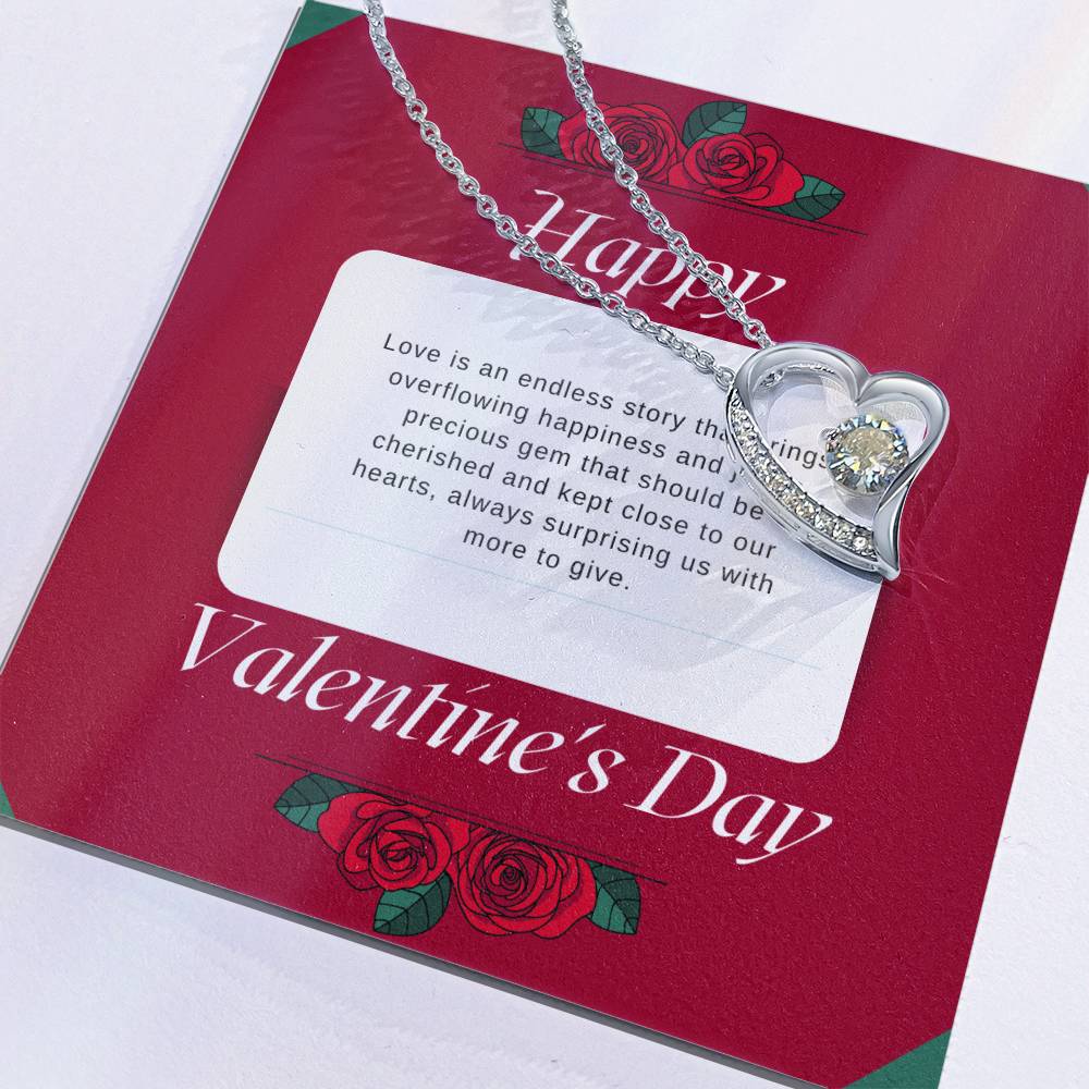Happy Valentines Day Forever Love Necklace