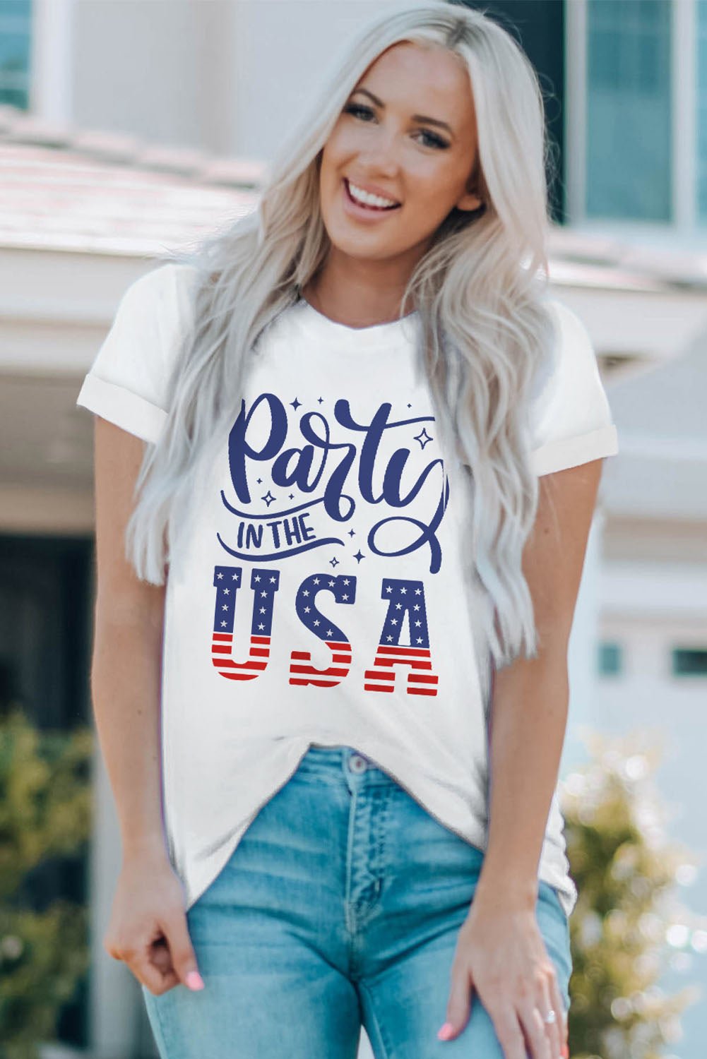 Party In The USA Round Neck Tee
